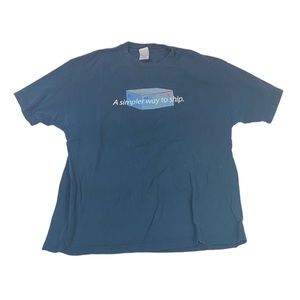 Vintage USPS Priority Mail T-Shirt Murina Made in USA Double Stitch Blue Red